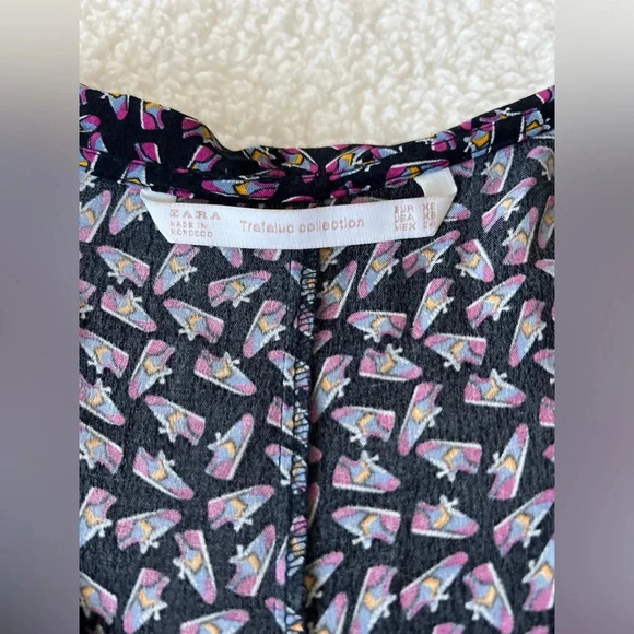 Zara Trafaluc Collection | Football Boot Tie Back Short Sleeve Top - Size XS - Picture 2 of 4